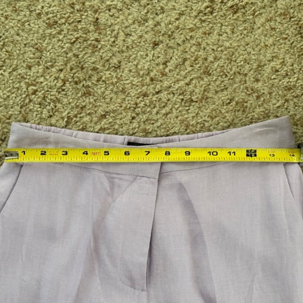 Express Linen-Blend Ankle Pant Purple Size 8 NEW - Picture 7 of 10